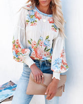 Valencia Rose Bedruckte Bluse - Rosa Multi